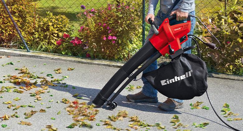 cordless leaf vacuum in side perspective